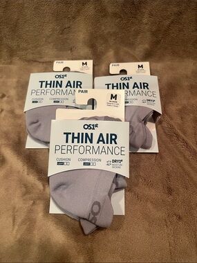 Thin Air Performance Men's No-Show Socks — Light Gray (3 Pack)